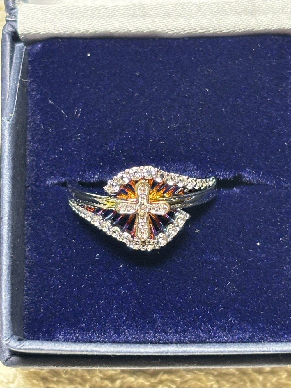NIB size 9 topaz sterling silver ring